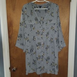 TORRID Floral Tied Back Blouse